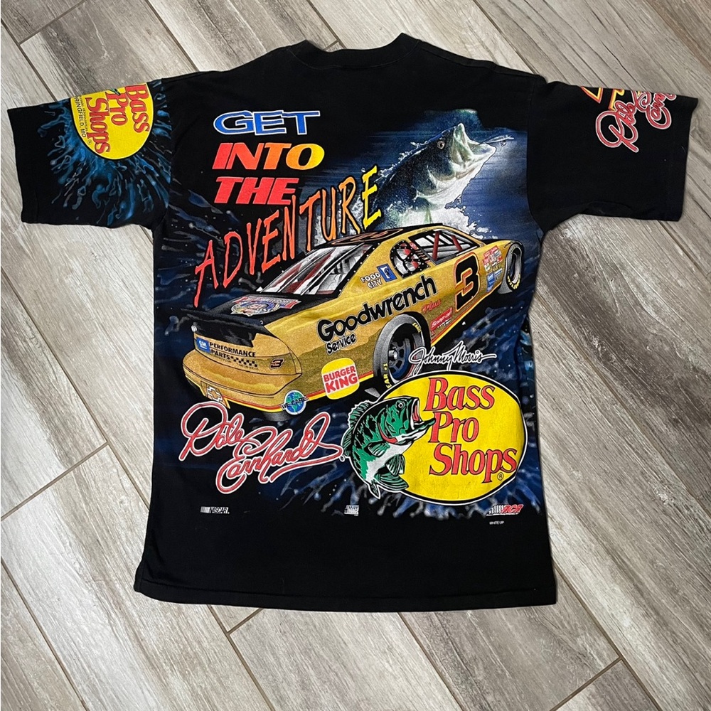 Rare Vintage 90’s Chase Authentics Dale Earnhardt AOP Nascar Tee